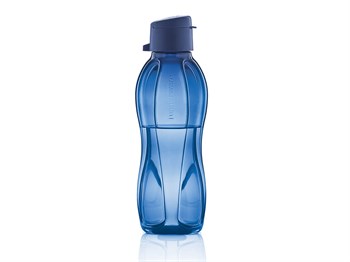 Эко-бутылка (500мл) с клапаном в синем цвете - фото 13745