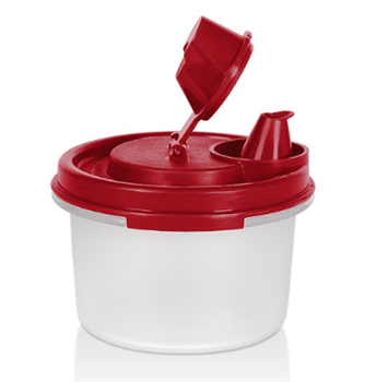 Компактус круглый для масла (200мл) 1шт красная крышка - фото 14908
