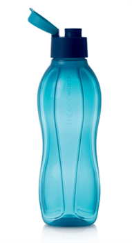 Эко - бутылка с клапаном (750мл) синяя - фото 15443