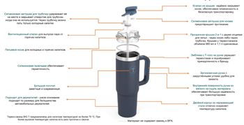 Термостакан «BIG T»(1,1л) - фото 16603