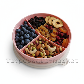 Контейнер с разделителем (310мл) розовый - фото 16998