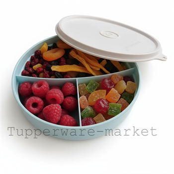 Контейнер с разделителем (310мл) голубой - фото 17003