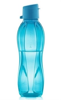 Эко-бутылка с клапаном (1л) голубая - фото 17010