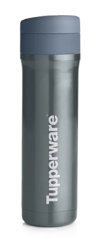 Термокружка в один клик (430мл) серая - фото 17055