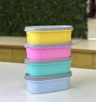 Компактус овальный (500мл) 2шт. оранжевый/зелёный - фото 17333