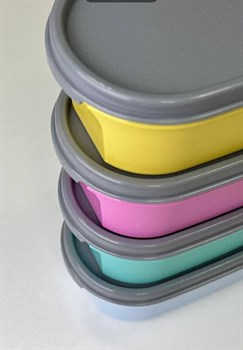 Компактус овальный (500мл) 2шт. оранжевый/зелёный - фото 17334