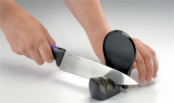 Универсальная точилка для ножей и ножниц 4в1 (серая)