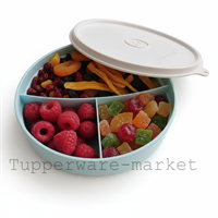 Контейнер с разделителем (310мл) голубой